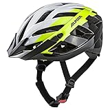 ALPINA PANOMA 2.0 - Optimal Anpassbarer, Belüfteter City & Touren Fahrradhelm Mit Fliegennetz & Nachrüstbarem LED Für Erwachsene, white-neon-black gloss, 56-59 cm